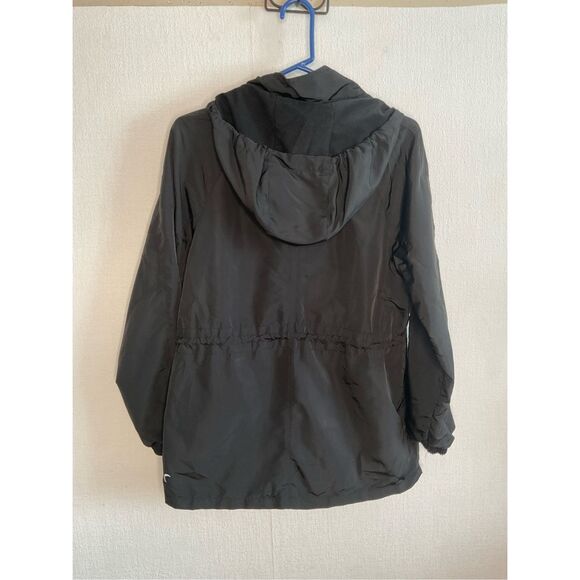 ZYIA Jacket Womens Large Utility Anorak Zip Up Removable Hood Fleece Lined Black - Picture 9 of 11